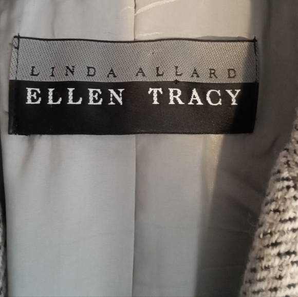Linda allard Ellen Tracy vintage wool silk cashmere blend one button blazer - Picture 4 of 6